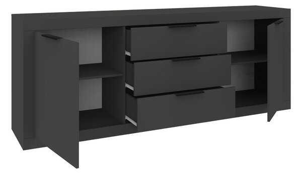 Συρταριέρα Doha Σκούρο Γκρι 210x45x80.5 cm