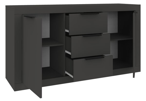 Συρταριέρα Doha Σκούρο Γκρι 150x45x80.5 cm