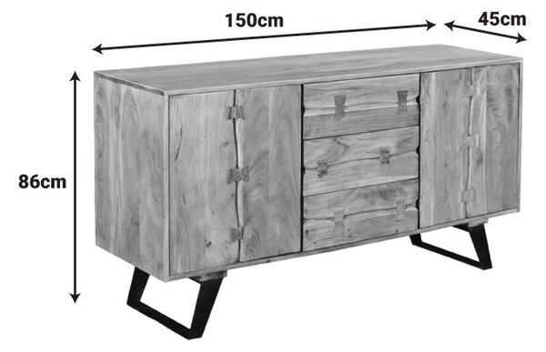 Συρταριέρα Leontina boho Φυσικό 150x45x86 cm