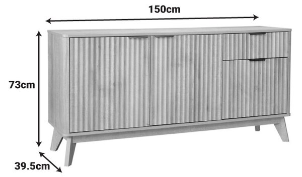 Συρταριέρα Hamea Φυσικό 150x39.5x73 cm