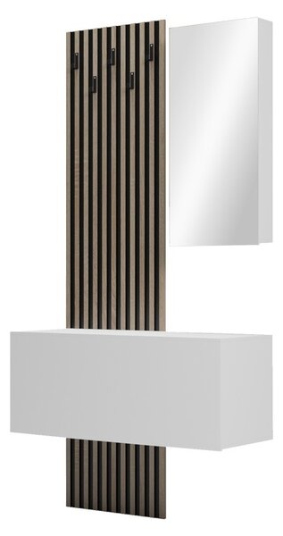 Κρεμάστρα με Καθρέφτη Arika Λευκό 100x37.1x199.5 cm