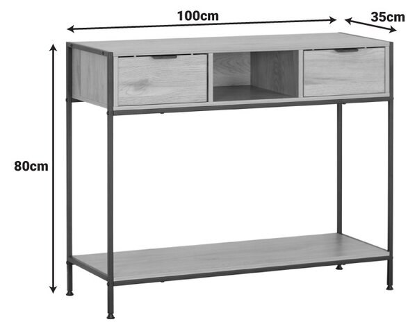 Κονσόλα Regando Φυσικό 100x35x80 cm