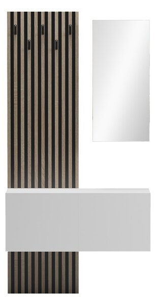 Κρεμάστρα με Καθρέφτη Arika Λευκό 100x37.1x199.5 cm