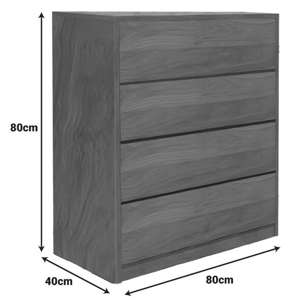 Συρταριέρα Kuanger Καρυδί 80x40x80 cm
