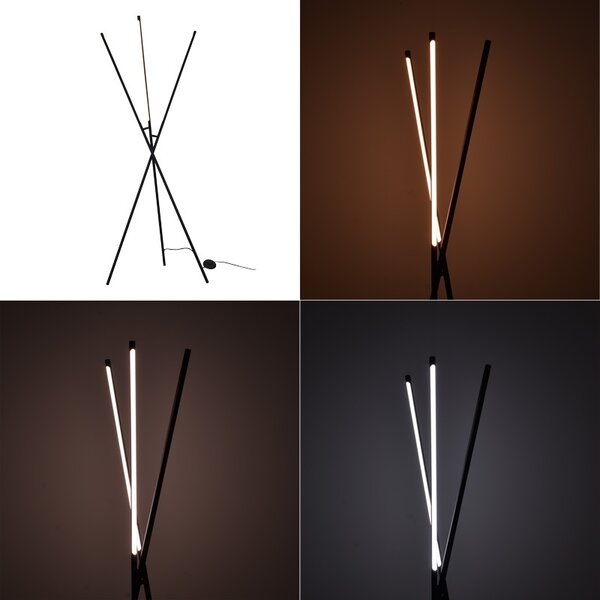 Φωτιστικό Δαπέδου LED Loly Μαύρο 40x40x145 cm