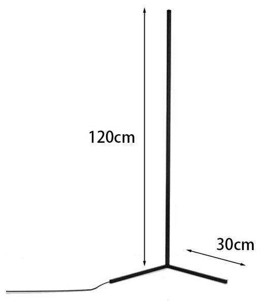 Φωτιστικό Δαπέδου LED Nanek Μαύρο 30x30x120 cm