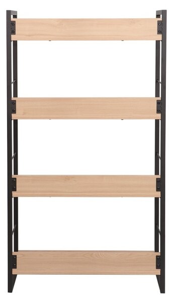 Βιβλιοθήκη Dorfie, Μαύρο, 70x30x124.5 cm