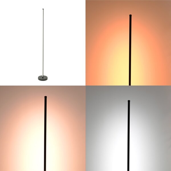 Φωτιστικό Δαπέδου LED Topelia Μαύρο 20x20x140 cm