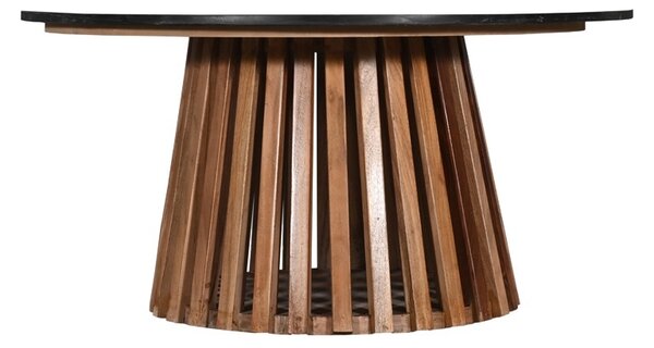 Τραπεζάκι σαλονιού Mable boho Μαύρο 100x100x45 cm