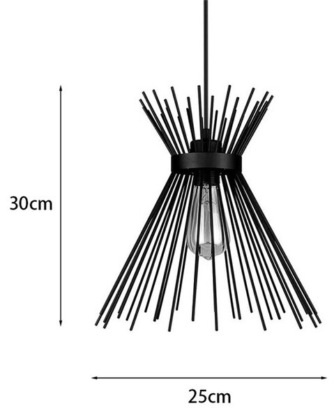 Φωτιστικό οροφής Candle I Μαύρο 25x25x30 cm