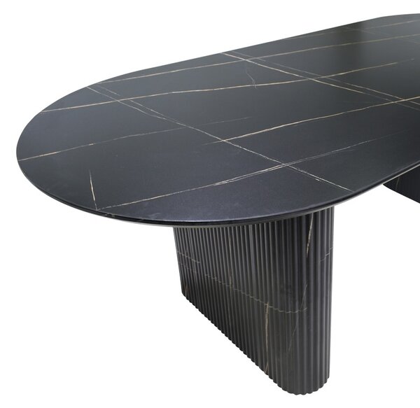Τραπέζι τραπεζαρίας Nembou boho Μαύρο 210x100x76 cm