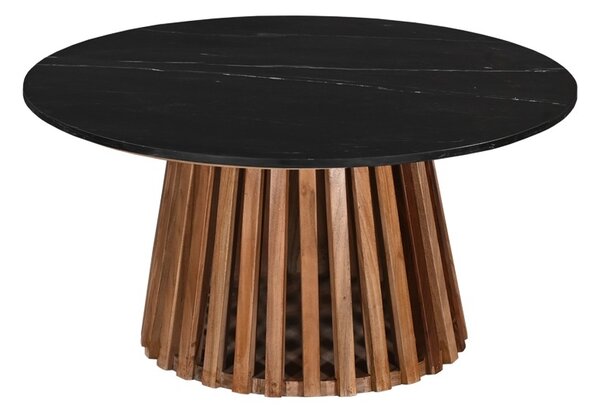 Τραπεζάκι σαλονιού Mable boho Μαύρο 100x100x45 cm
