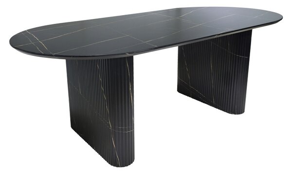 Τραπέζι τραπεζαρίας Nembou boho Μαύρο 210x100x76 cm