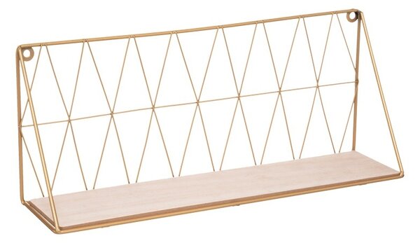 Ράφι τοίχου Anneza Χρυσό 48x12x20 cm