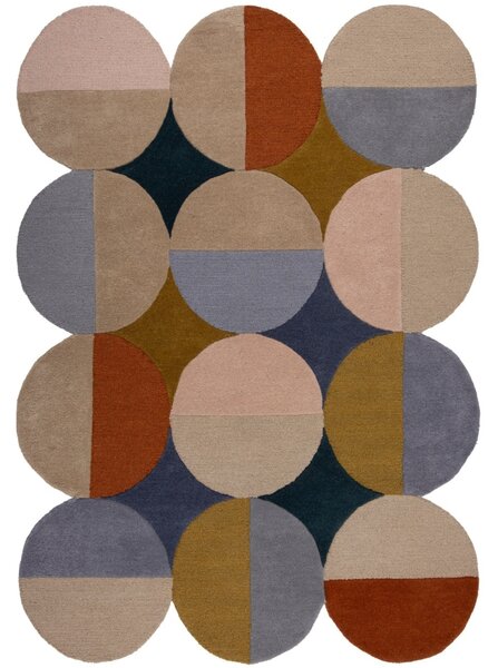 Χαλί Mia Ellipse Μπλε, Caramiziu 120x170 cm, Flair Rugs