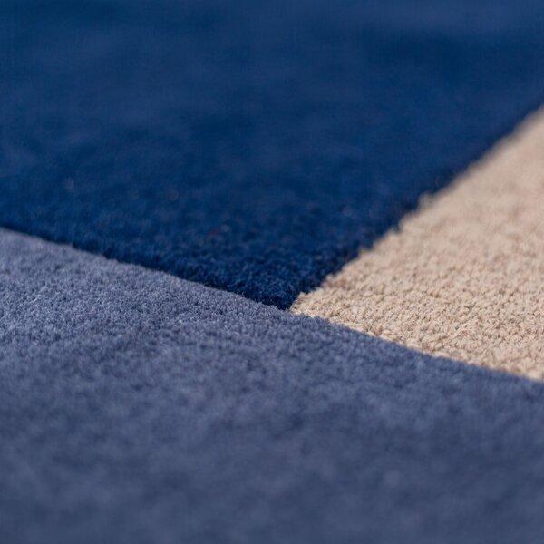 Στρογγυλό Χαλί Mia Segment Μπλε 200x200 cm, Flair Rugs