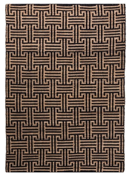 Χαλί Meander Jute Μαύρο 120x170 cm, Flair Rugs