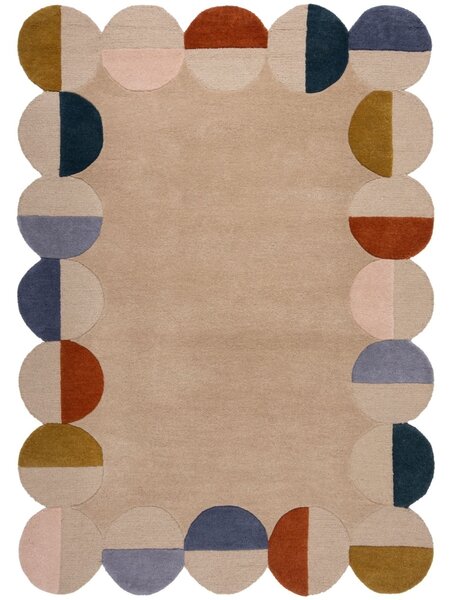 Χαλί Mia Scallop Frame Caramiziu, Natural 120x170 cm, Flair Rugs