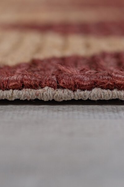 Χαλί διάδρομος Effie Diamond Jute Τερακότα 80x230 cm, Flair Rugs