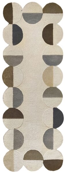 Χαλί διάδρομος Mia Scallop Frame Natural 80x230 cm, Flair Rugs