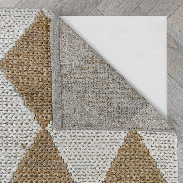 Χαλί Effie Diamond Jute Μπεζ deschis 120x170 cm, Flair Rugs
