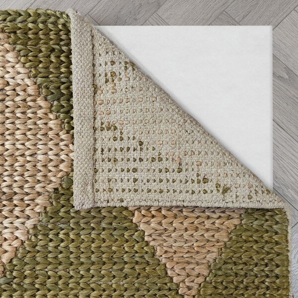 Χαλί Effie Diamond Jute Πράσινο masliniu 120x170 cm, Flair Rugs