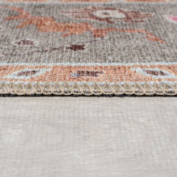 Χαλί διάδρομος Una Floral Washable Πράσινο 60x230 cm, Flair Rugs