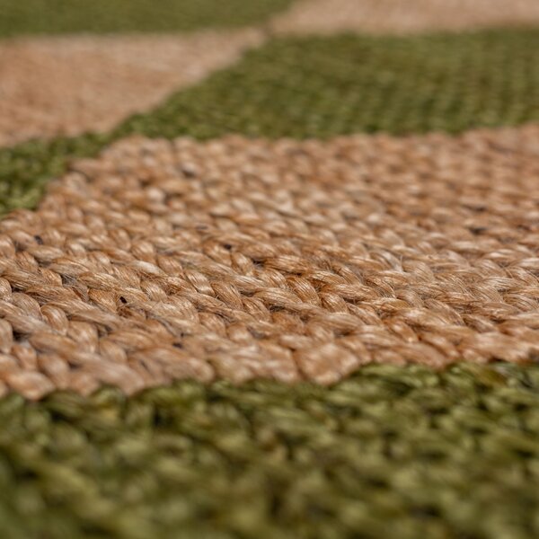 Χαλί Effie Diamond Jute Πράσινο masliniu 120x170 cm, Flair Rugs