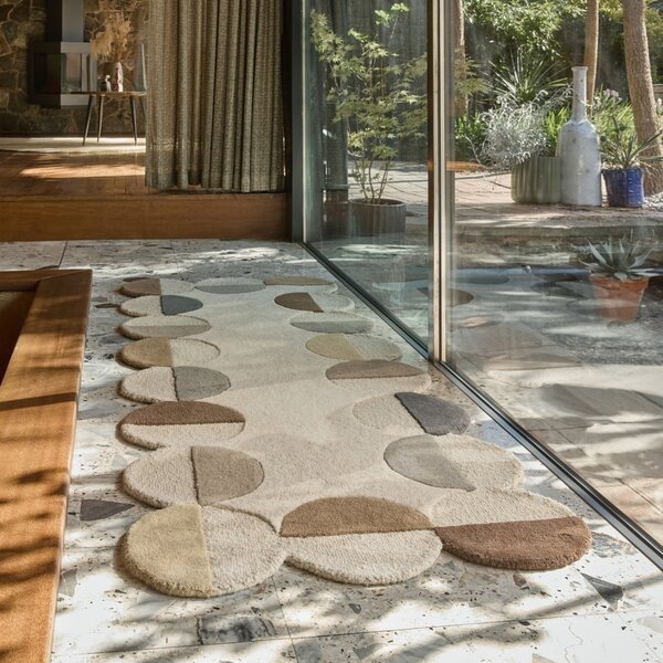 Χαλί διάδρομος Mia Scallop Frame Natural 80x230 cm, Flair Rugs