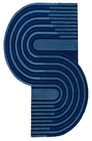 Χαλί Conway Retro Shaped Σκούρο Μπλε 120x180 cm, Flair Rugs