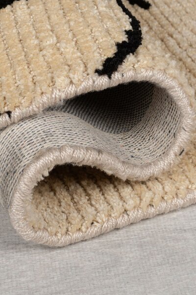 Χαλί διάδρομος Theo κυκλικό Knit Κρεμ 80x300 cm, Flair Rugs