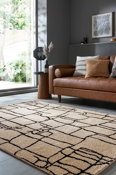 Χαλί Theo Circular Knit Κρεμ 160x230 cm, Flair Rugs