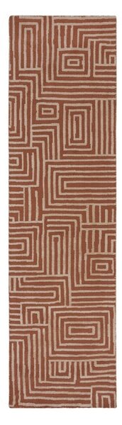 Χαλί διάδρομος Kylo κυκλικό Knit Τερακότα 80x300 cm, Flair Rugs