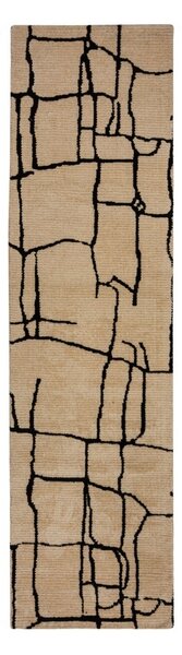 Χαλί διάδρομος Theo κυκλικό Knit Κρεμ 80x300 cm, Flair Rugs