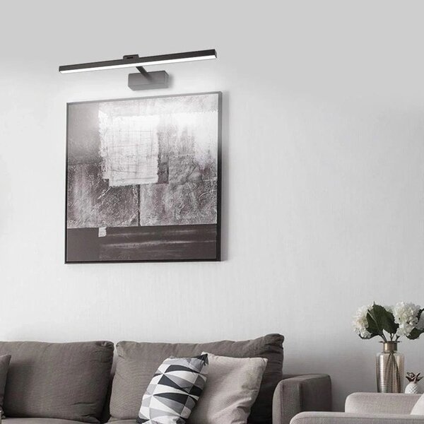 Φωτιστικό Τοίχου LED Debiwen, Μαύρο, 60x10x6 cm