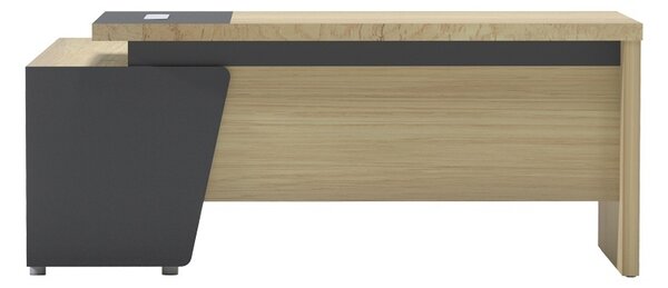 Δεξί γωνιακό γραφείο V1 Lotus Φυσικό 180x180x75 cm