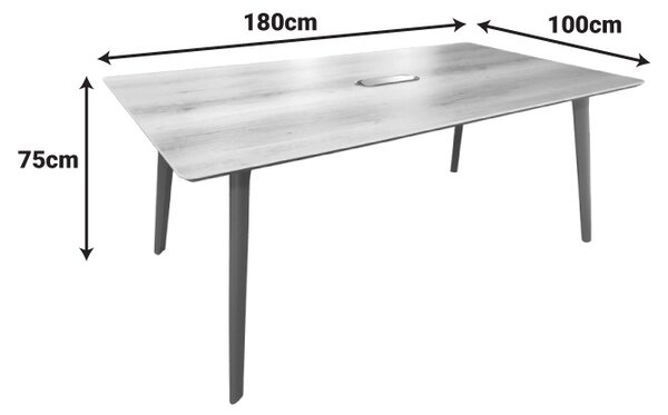 Τραπέζι γραφείου Denith Σκούρο Γκρι 180x100x75 cm