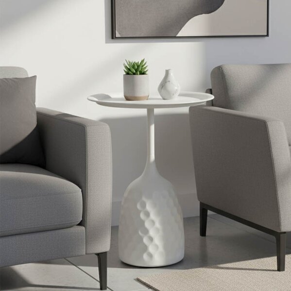 Πλαϊνό τραπεζάκι Waini Κρεμ 39x39x60 cm