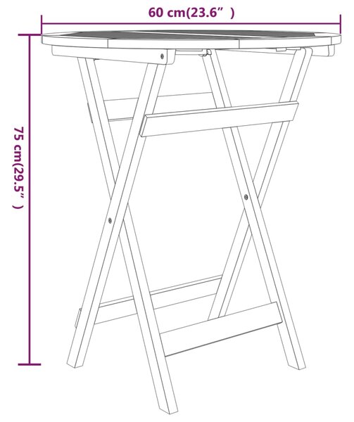 VidaXL Σετ Τραπεζαρίας Κήπου 3 Τεμαχίων από Μασίφ Ξύλο Teak