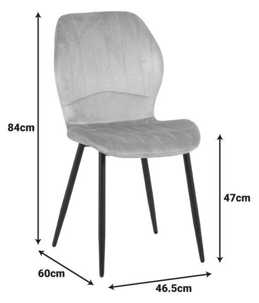 Καρέκλα Jelour Χακί inchis 46.5x60x84 cm