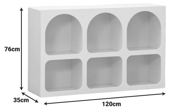 Κονσόλα Emersi με ράφια Λευκό 120x35x76 cm