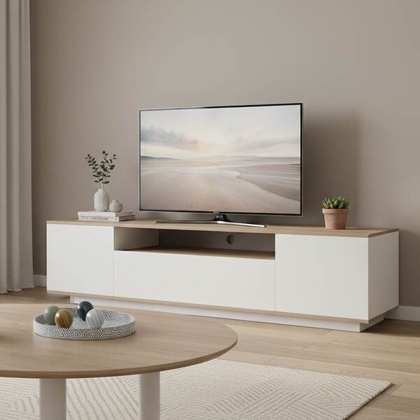 Έπιπλο TV Winey Λευκό 180x44.5x44.5 cm