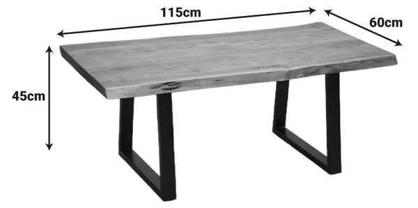 Τραπεζάκι σαλονιού Miles Καφέ 115x60x45 cm