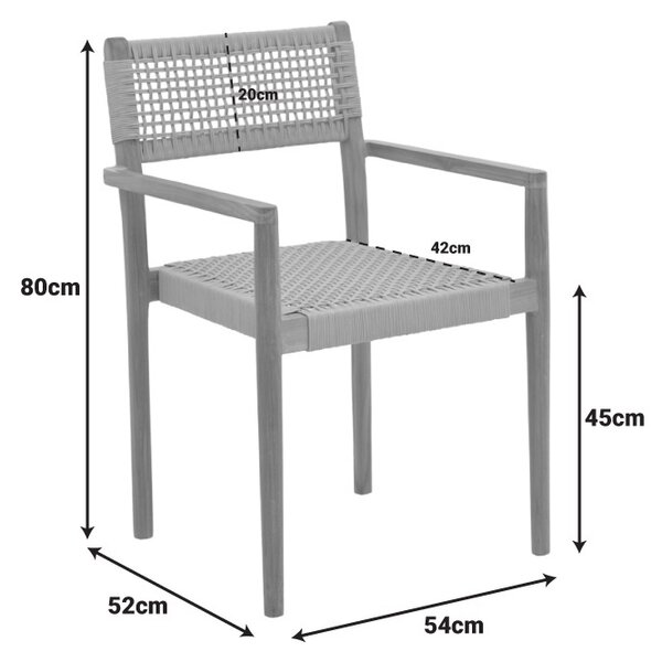Καρέκλα Lengan Μαύρο 54x52x80 cm