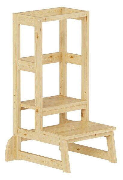 Πύργος εκμάθησης για παιδιά από ξύλο Montessori Chiquel Natural 45.7x51x90 cm