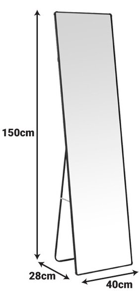 Καθρέφτης Moira Χρυσό 40x28x150 cm