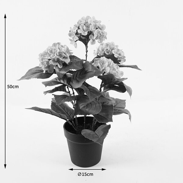Διακοσμητικό φυτό με γλάστρα Hydrangea Απαλό Κίτρινο 35x35x50 cm