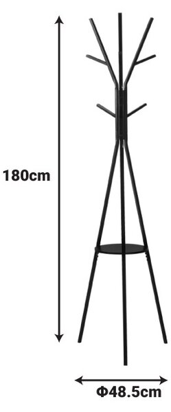 Κρεμάστρα Denner Λευκό 48.5x48.5x180 cm