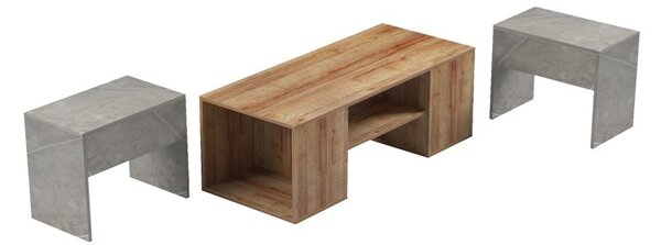 Σετ τραπεζάκια σαλονιού 3 τεμ. Morfi Καφέ 105x45x37 cm