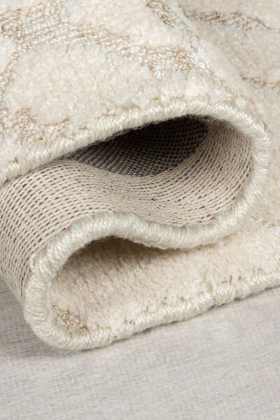 Χαλί διάδρομος Remy κυκλικό Knit Κρεμ 80x300 cm, Flair Rugs